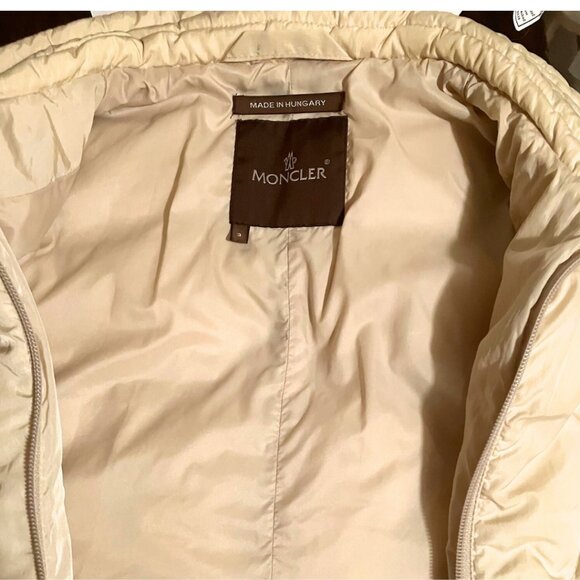 Moncler Down Coat Packable Cream Jacket EUC - Picture 6 of 11